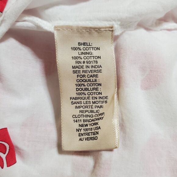 Philosophy Printed Midi Skirt Set Matching Top Size M Red White Boho Womens - Picture 14 of 15